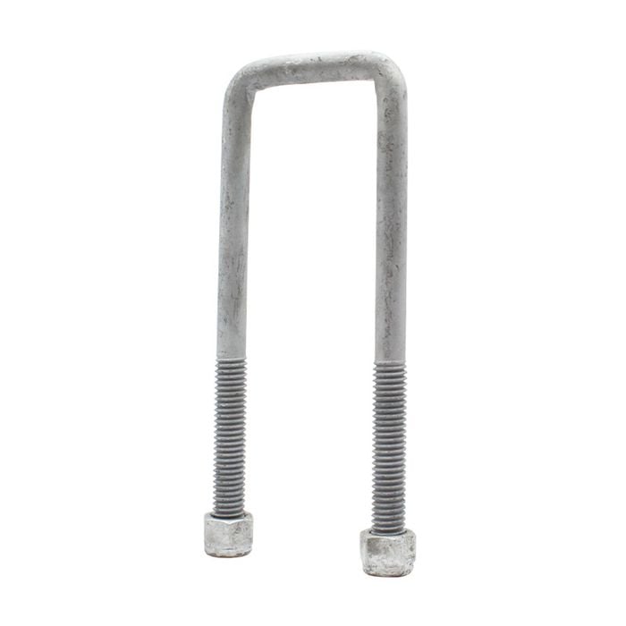 Sunrise U-bolts With Nyloc Nut 1/2" Galvanised - 50mm Square, 175mm - Ub50s175g