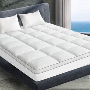 Dreamz 1000GSM Fitted Mattress Topper 5cm Pillowtop King Size