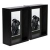 Nicola Spring 5" x 7" Black 3D Deep Box Photo Frames - 4" x 6" Mount - Pack of 5