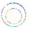NNETM LED Light-Up Fitness Hoop, Color Changing & Detachable - 24 LEDs, 90cm