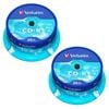 50pc Verbatim CD-R 700MB 52x Speed Blank Discs Data Storage w/ Spindle Case