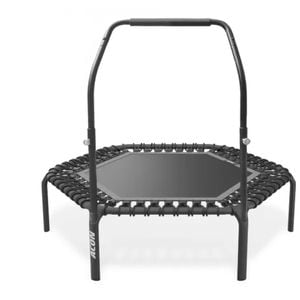Acon Fit 1.41m 55in Hexagon Rebounder Fitness Trampoline With Active Handlebar Black