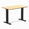 Desky Fixed Height Mini Bamboo Desk 1000x600mm Matte Black Frame