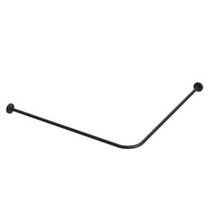 Emro 900 x 900 x 19mm Black Matte Stainless Steel Shower Rail