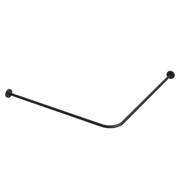 Emro 900 x 900 x 19mm Black Matte Stainless Steel Shower Rail