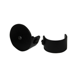 Pillar 25mm Black Curtain Rod Stirrup Bracket - 2 Pack