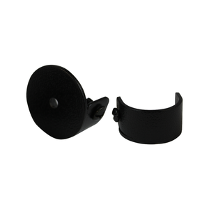 Pillar 25mm Black Curtain Rod Stirrup Bracket - 2 Pack