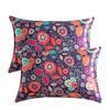 Catzon 2 Pcs Floral Satin Pillowcases for Hair and Skin with Envelope Closure 50 X 66cm