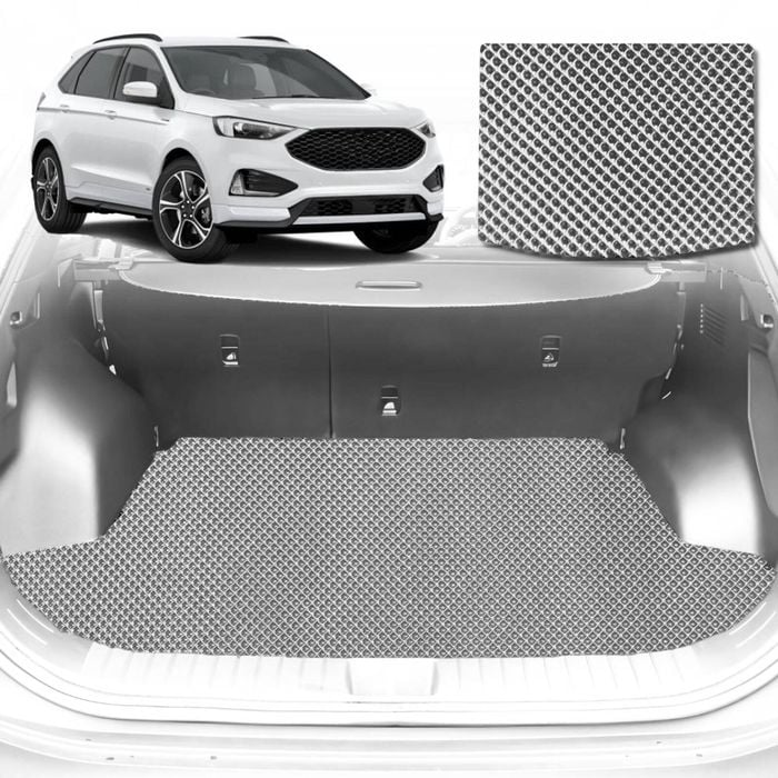 6D Diamond Car Boot Mat for Ford Endura CA2018-2020-7 Seater-Cargo Mat-Grey-Outback GT