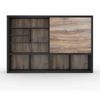 Modern Furniture DAXTON Display Unit 2.4M - Warm Oak & Black