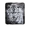 400gsm Soft 3d Animal Print Faux Mink Blanket Queen 200x240 Cm Blue Eye Tiger