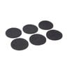 Felt Gard 19mm Black Round Adhesive Anti-Skid Foam - 12 Pack