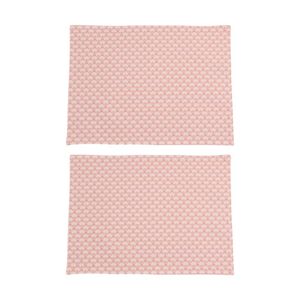 2x 4pc Bas Phillips Printed Linen Looks Placemat Set Daisy 33x45cm