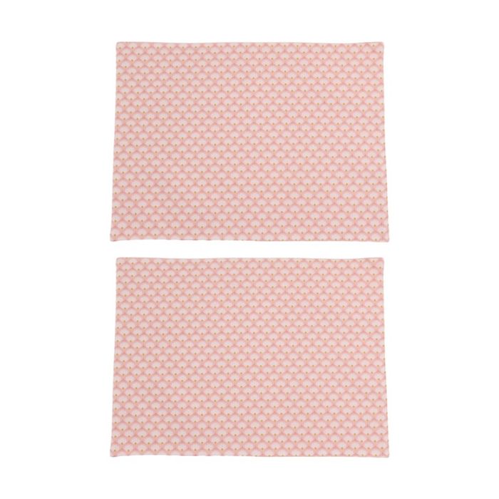 2x 4pc Bas Phillips Printed Linen Looks Placemat Set Daisy 33x45cm