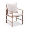 Avery Outdoor Aluminium And Rope Dining Chair Mahogany & Bone Cushions