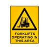 Sandleford 300 x 225mm Yellow Forklift Operating Area Plastic Sign