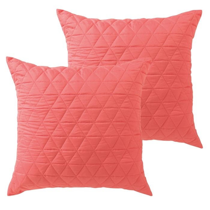 Bianca Pair of Vivid Coordinate Euro Pillowcases Melon 65 x 65 cm