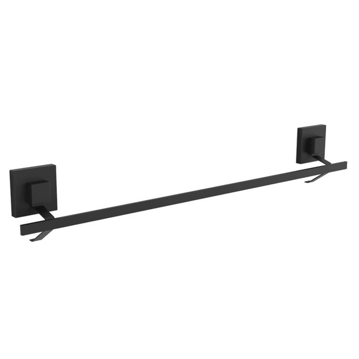 Fusion-Loc 60cm 26kg Matte Black Suction Single Towel Rail