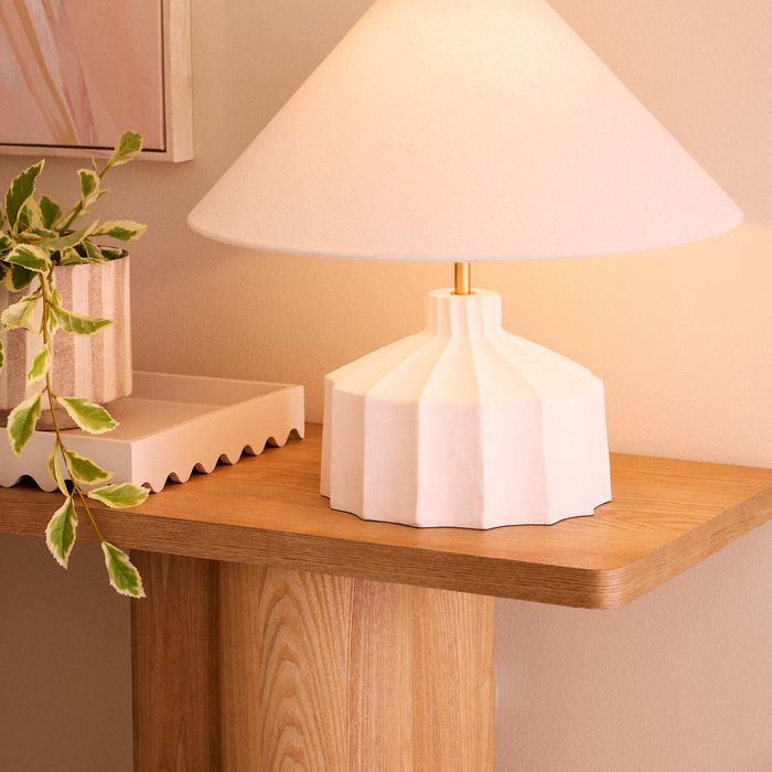 Amalfi Lutton Table Lamp Taupe & Natural 38x38x43cm