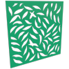 ProtectorAl 300 - 1200 x 300 - 1200mm Light Green / Gloss White Large Leaf Unframed Composite Deco Panel