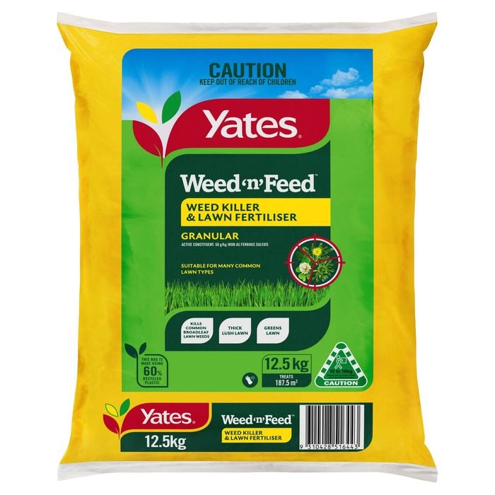Yates 12.5kg Weed 'N' Feed Granular Lawn Weed Killer