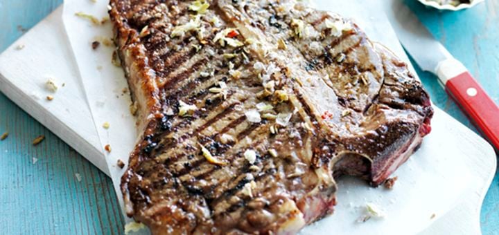 T-Bone Steak with Chilli and Celery Salt