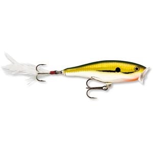 5cm Rapala Skitter Pop Topwater Popper Fishing Lure - Gold Chrome