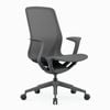 Desky Echo Modern Office Chair - Dark Grey / Fixed