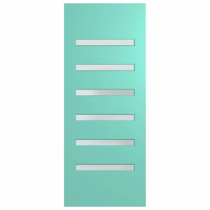 Hume Doors 1980 x 810 x 40mm Verve 6 Entrance Door Glazed Clear - 810mm Glazed Clear