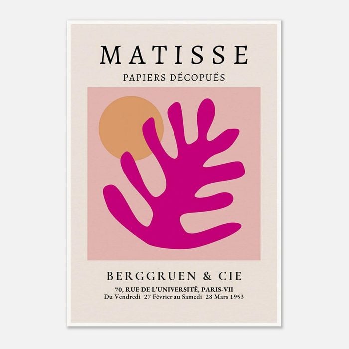 Galrie Henri Matisse Pink Foliage Exhibition Print from Galerie Berggruen & Cie, Poster Only, A3 30 x 42cm (12 x 16inch)