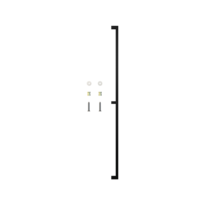 Rolltrak 1500mm Matte Black Barn Door Square Single Pull Handle
