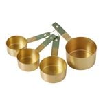 Academy Edwin Measuring Cups 4pcs Set Brass & Green 25x15x15cm
