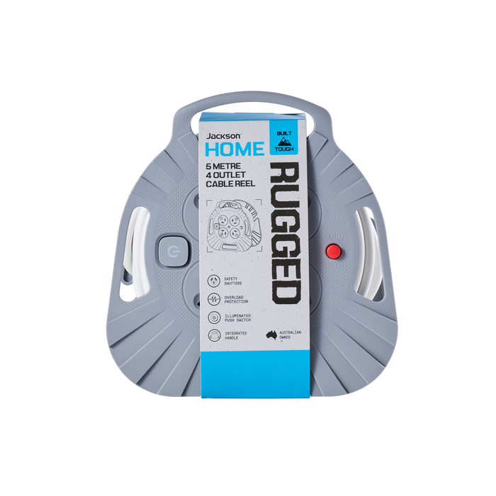 Jackson Rugged 4 Outlet 5 Metre Extension Reel