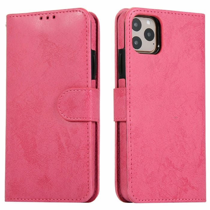 Flip Wallet Cover Leather Magnetic Card Slot Case - For Apple iPhone X / XS (Pink)