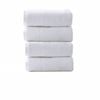 4pc Renee Taylor Aireys 650gsm Zero Twist Bath Towel Snow