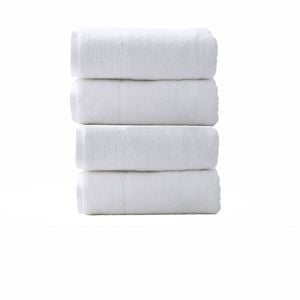 4pc Renee Taylor Aireys 650gsm Zero Twist Bath Towel Snow