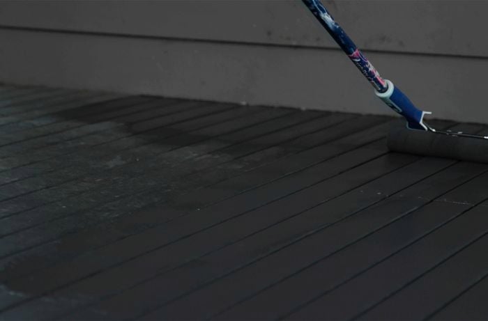 Revamping the deck with a lick of paint.