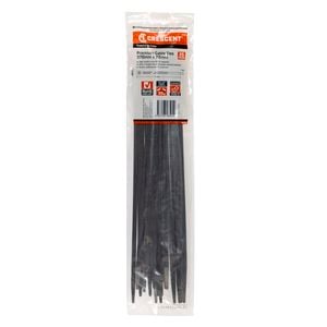 Crescent 370 x 7.6mm Black Cable Ties - 25 Pack