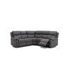 Foret 5 Seater Sofa Corner Lounge Recliner Footrest Bed Chaise Couch Fabric Grey Dark
