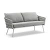 Lismore 2 Seater Outdoor Aluminium And Rope Lounge White & Grey Rope/textured Olefin