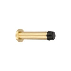 Zanda 85mm Satin Brass Skirting Door Stop Concealed Fix