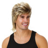 MULLET WIG 80s Fancy Dress s Party Costume Rock Bogan Accessory Punk 70s 90s Blonde
