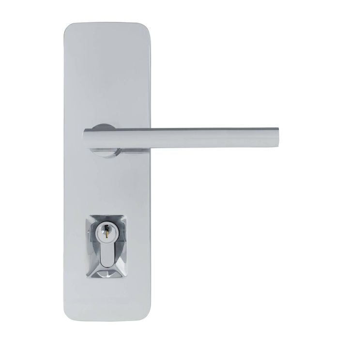 Gainsborough Trilock Lianna Bright Chrome Double Cylinder Entrance Lever Set 