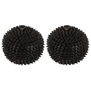 2PK Belle Polyresin Decorative Spike Bowl Large 18x18cm - Black