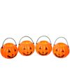 Mini 5cm 4 Pack Orange Halloween Pumpkin Pails
