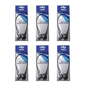 6x 6 Pack of Jarvis Walker 9 Inch/60lb Wire Fishing Leaders-Coastlock Snaps