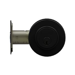 Schlage Black Matt Round Double Cylinder Deadbolt 