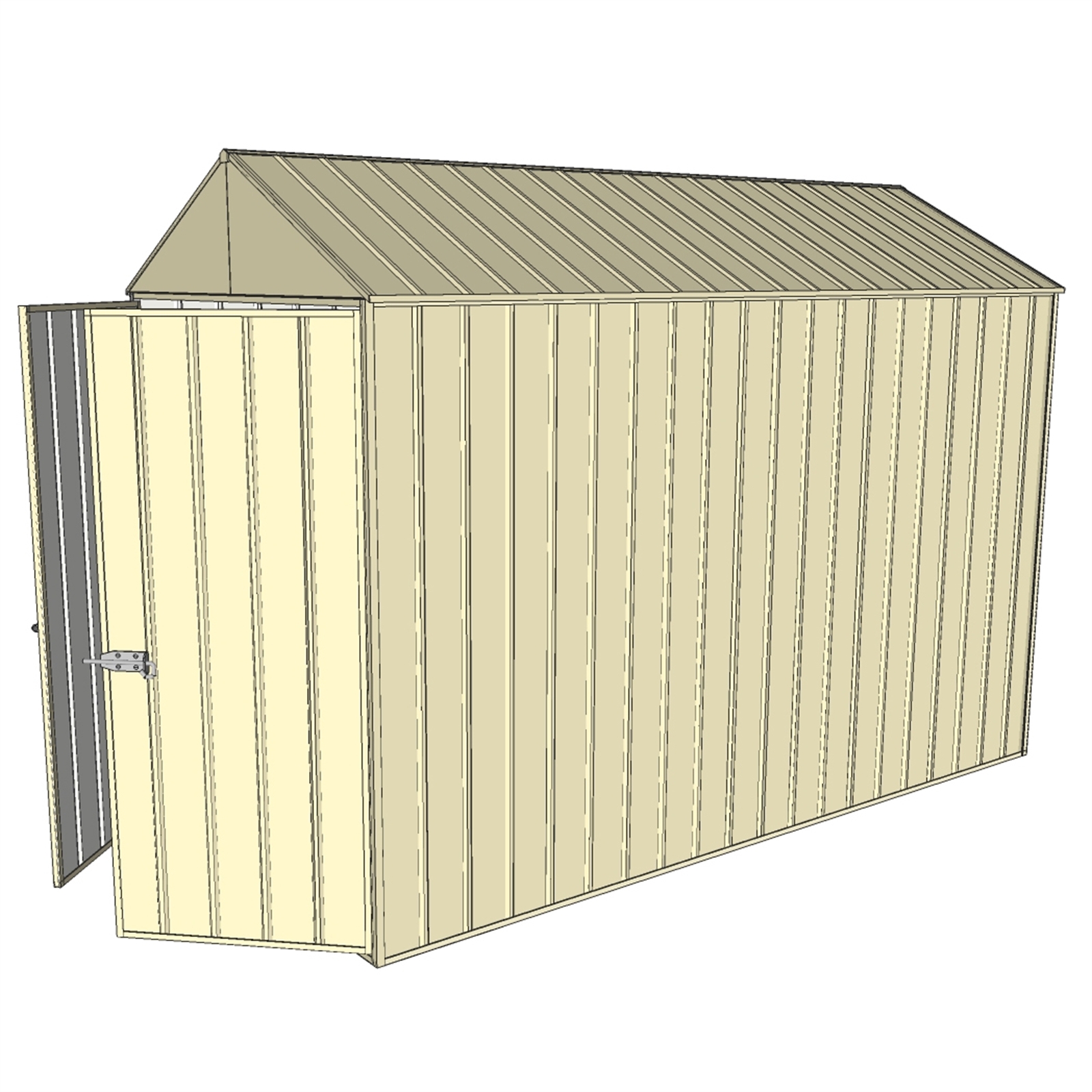 Build-a-Shed 1.5 x 3.0 x 2.3m Double Hinged Door Gable Shed - Cream product image