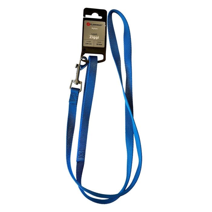 Flamingo 130 x 1.5cm Blue Ziggi Dog Leash