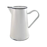 Urban Style Enamelware 2L Pitcher w/ Blue Rim - White